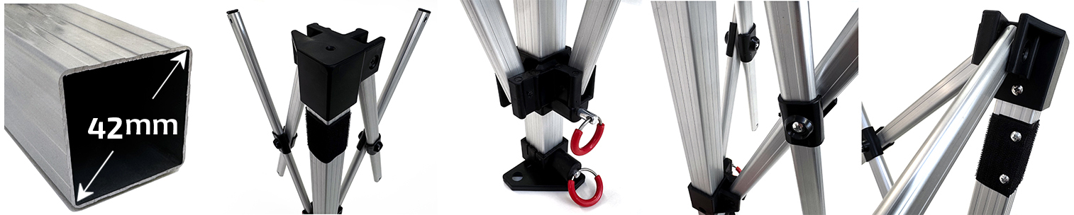 párty stany LITE konstrukce