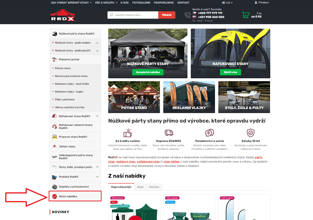 Akční nabídka RedX