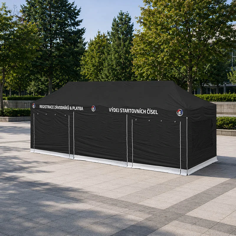 Vinylový potisk jednoho 12m límce střechy