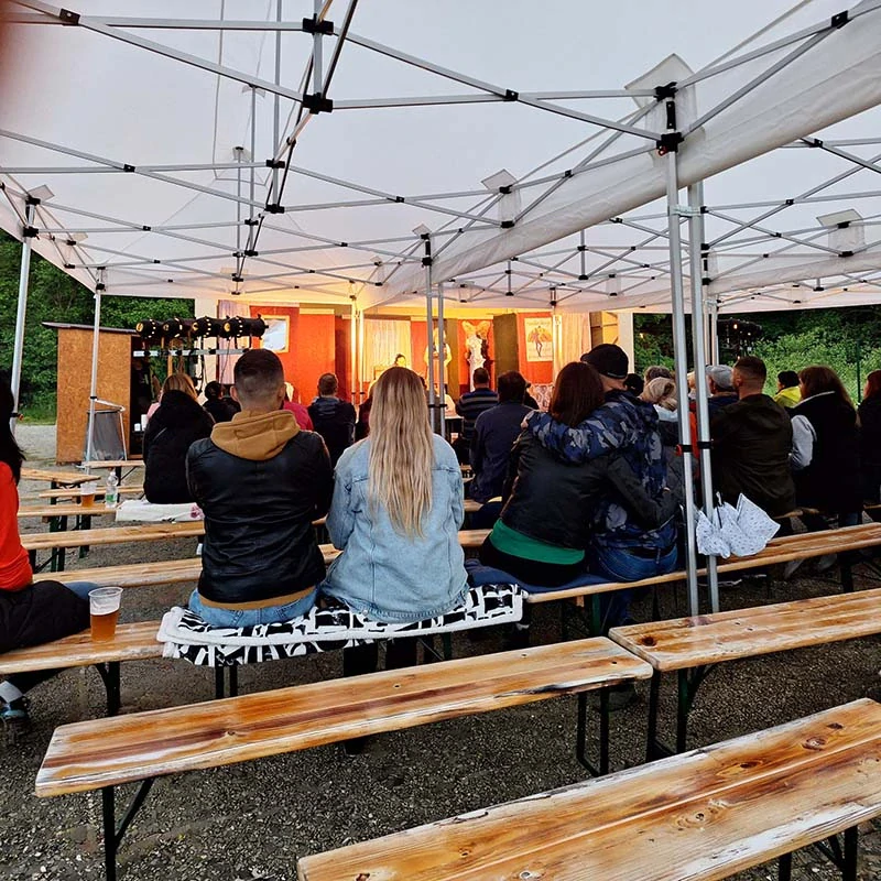 2x Nůžkový párty stan 9x3m - Balíček 4