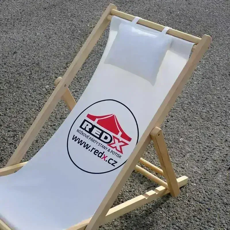 Skládací plážové lehátko s potiskem