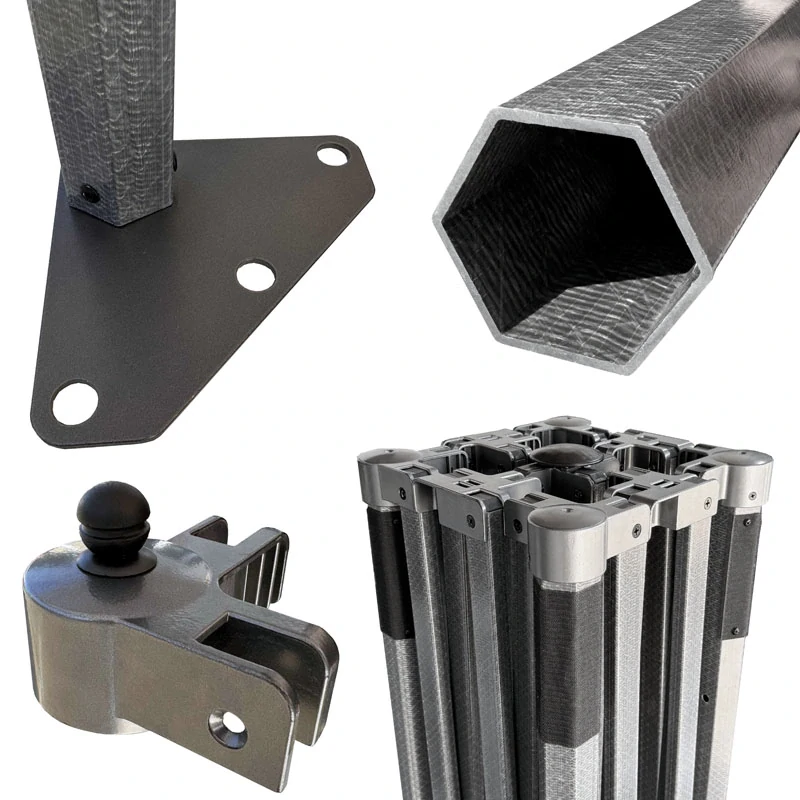 Nůžkový párty stan RedX® PROFI EXTREME COMPOSITE 4x4 m