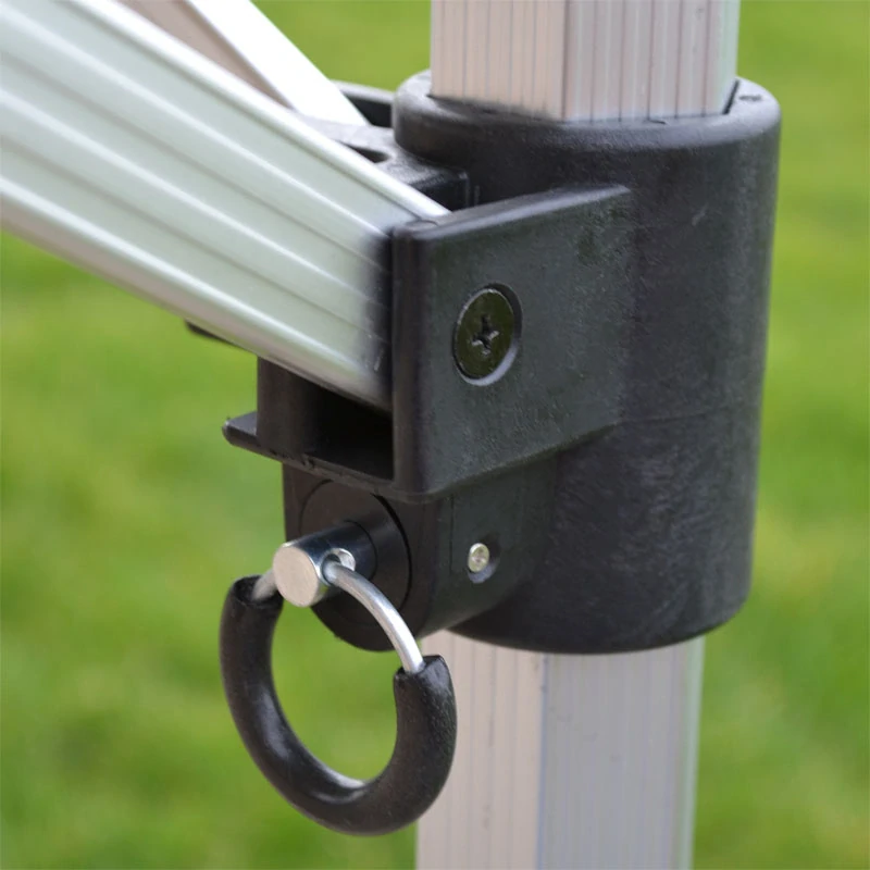 Rozkládací prodejní pult RedX® PROFI 3,8 m x 68cm, vrchní deska: HLINÍK