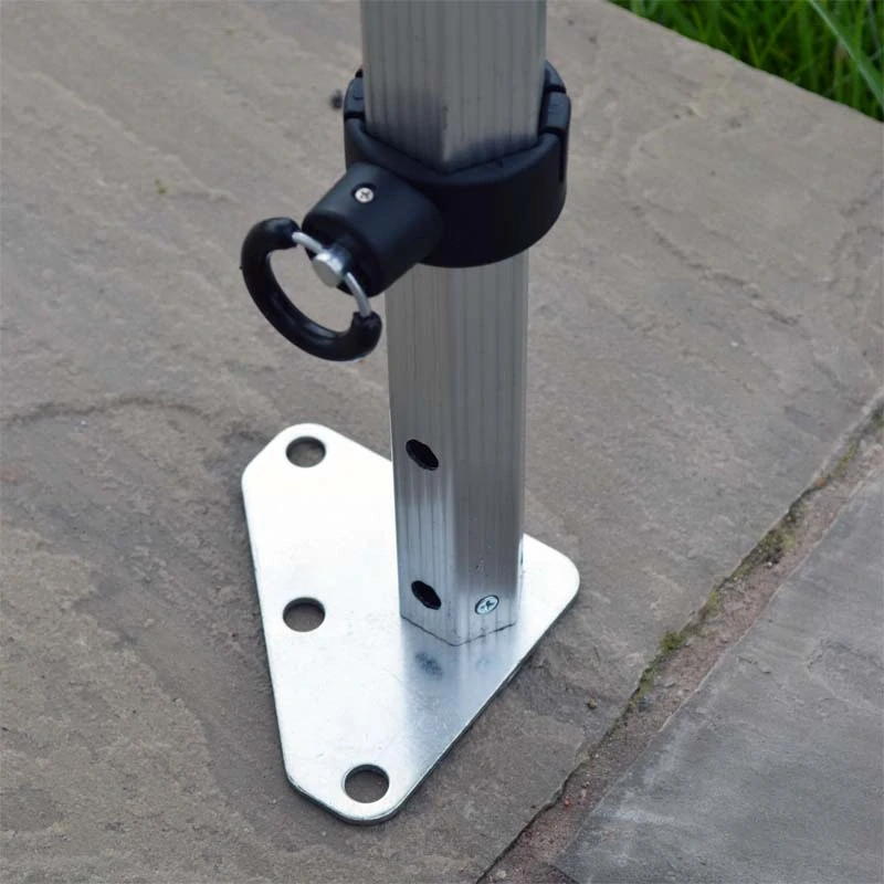 Rozkládací prodejní pult RedX® PROFI 3,8 m x 68cm, vrchní deska: HLINÍK