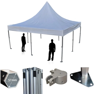 Nůžkový párty stan "PAGODA" RedX® PROFI EXTREME PVC 5x5 m