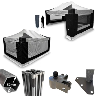 Nůžkový párty stan RedX® PROFI EXTREME COMPOSITE 4x6 m