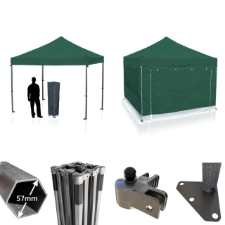 Nůžkový párty stan RedX® PROFI EXTREME COMPOSITE 4x4 m