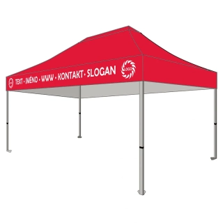 Vinylový potisk jednoho 4,5m límce střechy