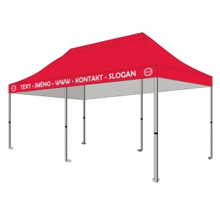 Vinylový potisk jednoho 6m límce střechy